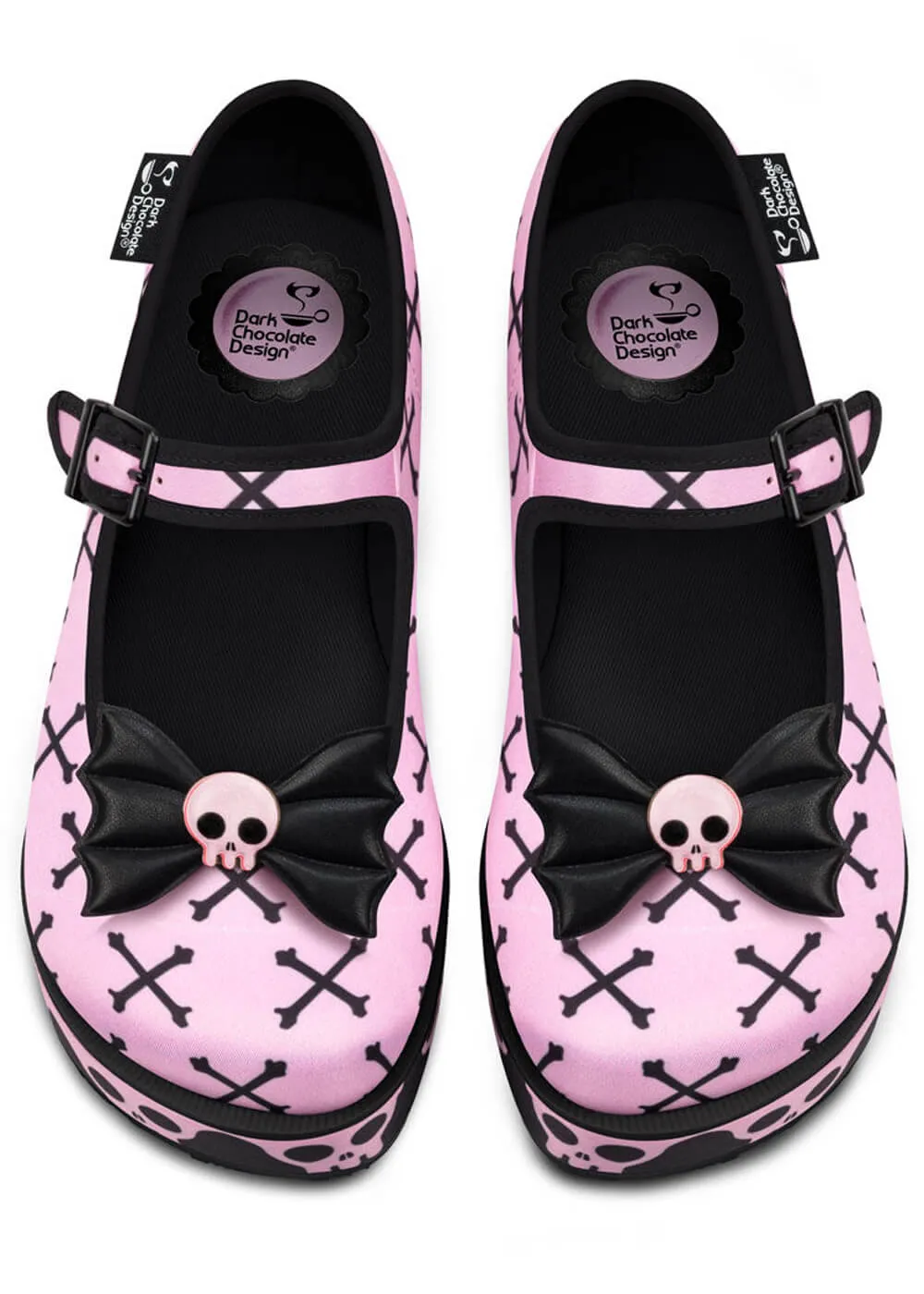 Hot Chocolate Design Pink Bones Platform Shoes Pink