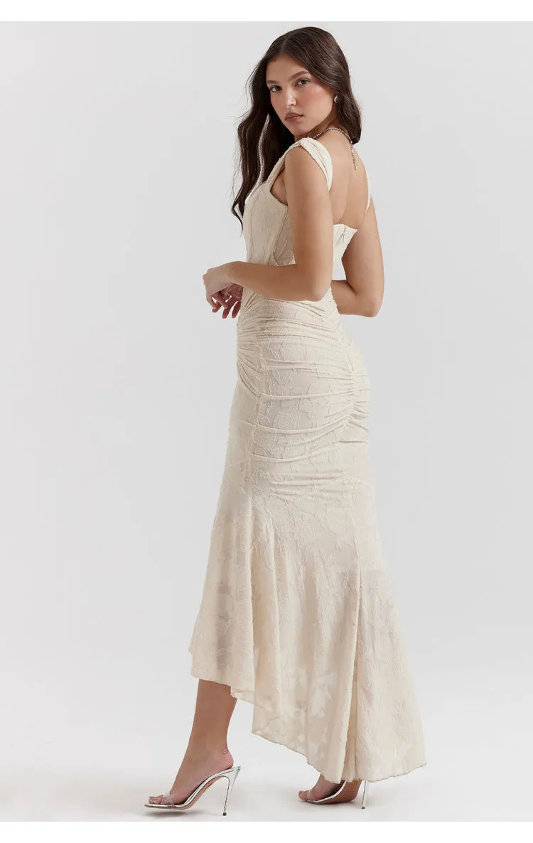 House of CB CESCA 
VINTAGE CREAM FLORAL MAXI DRESS
