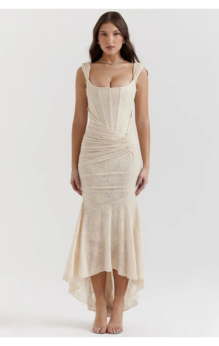 House of CB CESCA 
VINTAGE CREAM FLORAL MAXI DRESS