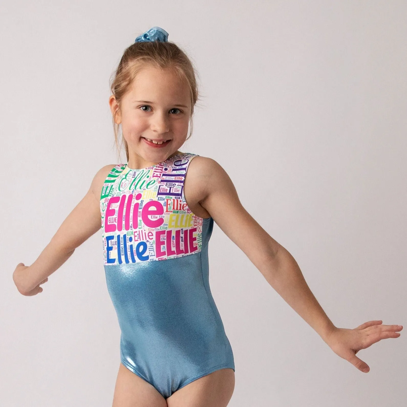 Ice Blue Name Leotard