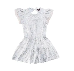 IMOGA Girls Mary Printed Jersey, Ombre Chiffon Dress