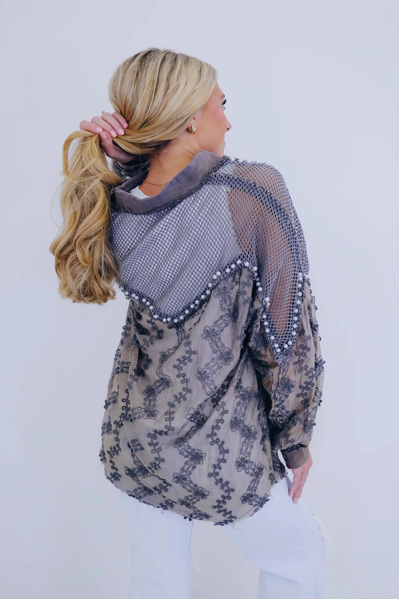 In My Victorian Era Crochet Lace Shacket By POL- 5 Colors