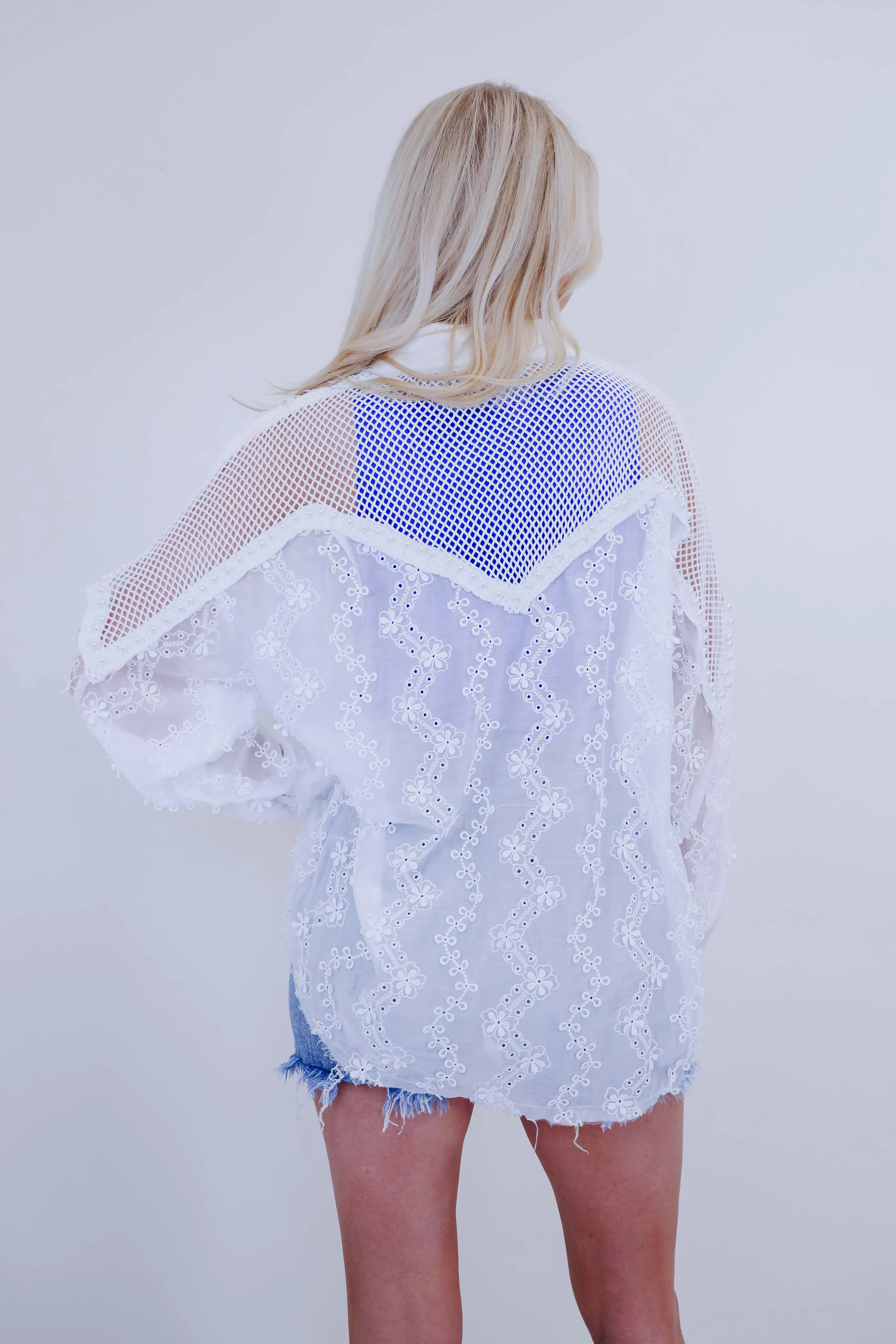 In My Victorian Era Crochet Lace Shacket By POL- 5 Colors