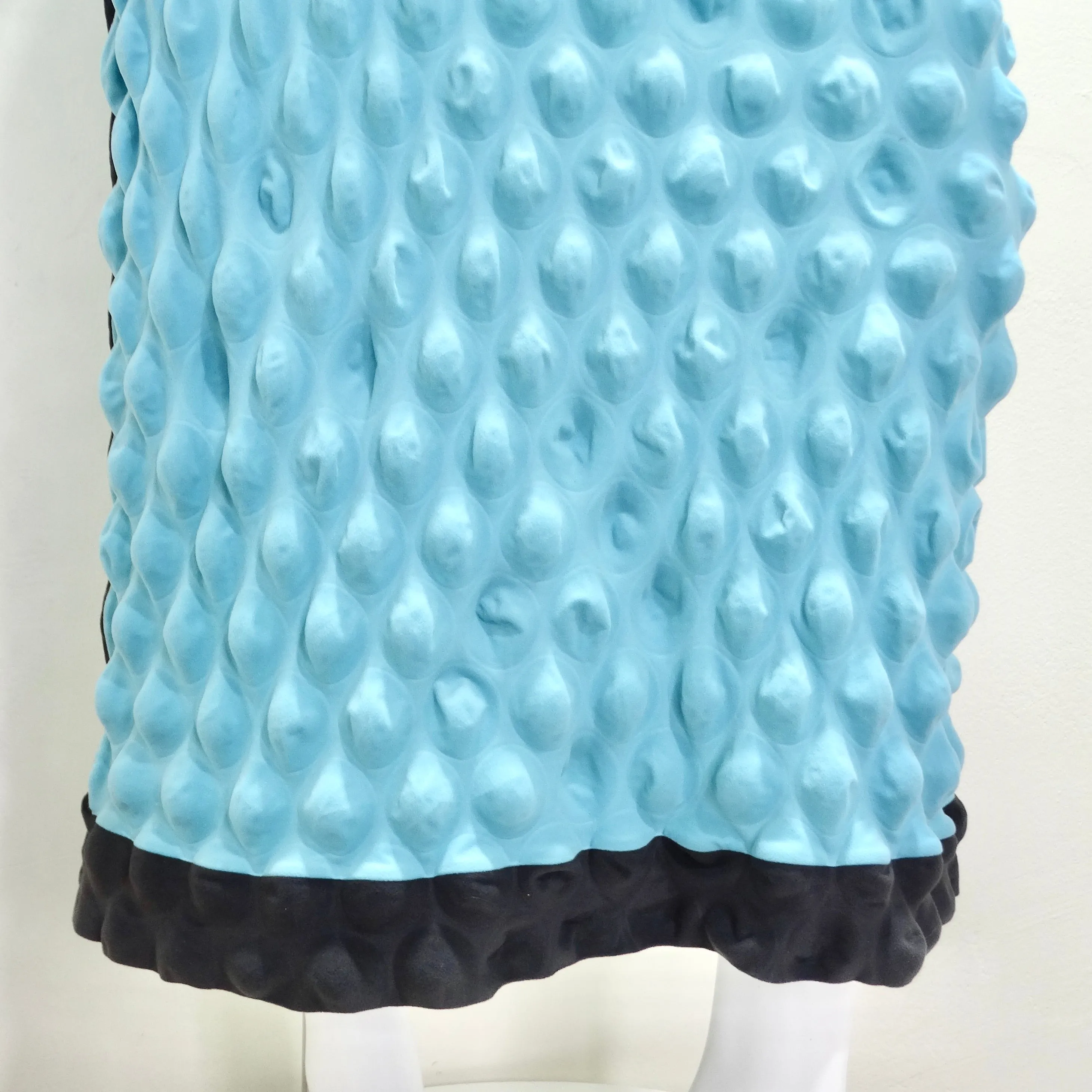 Issey Miyake 1990s Blue Bubble Skirt