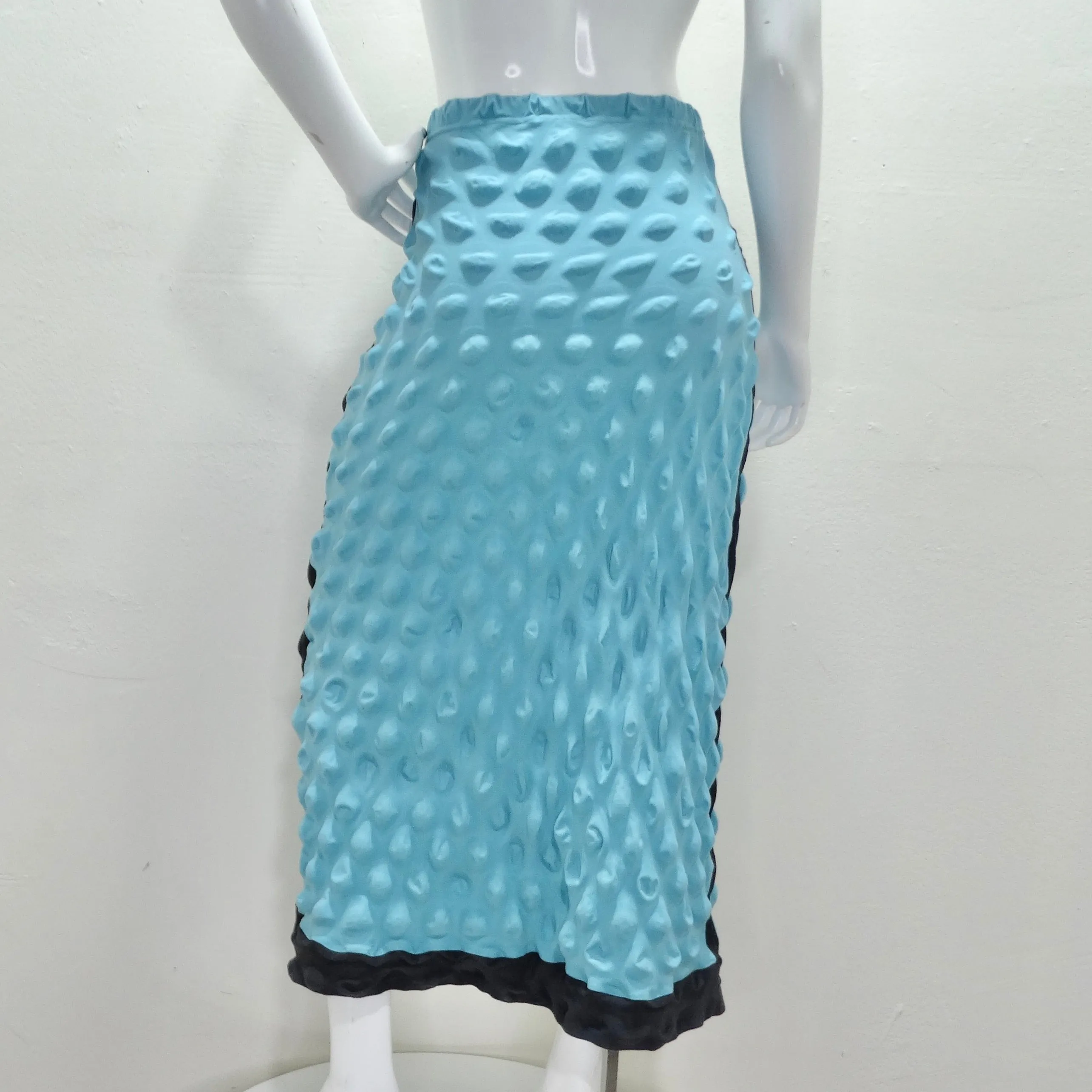Issey Miyake 1990s Blue Bubble Skirt