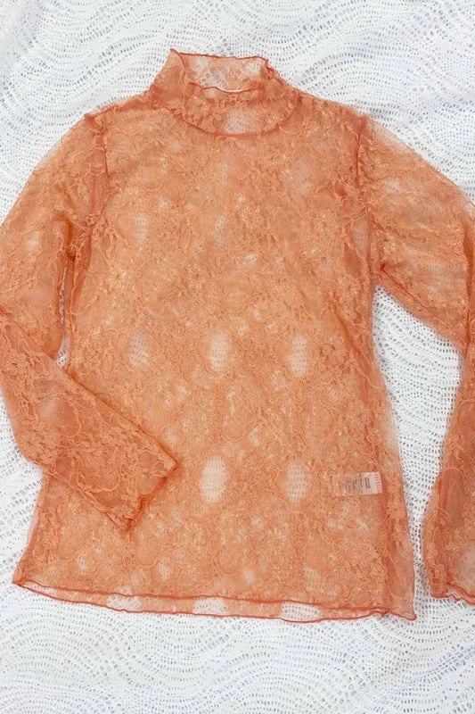 Jade By Jane Floral print lace long sleeves top