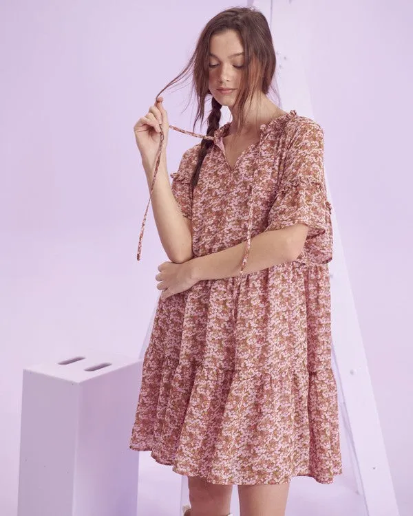 Jade By Jane Floral print v-neck mini dress