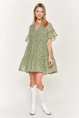 Jade By Jane Floral print v-neck mini dress