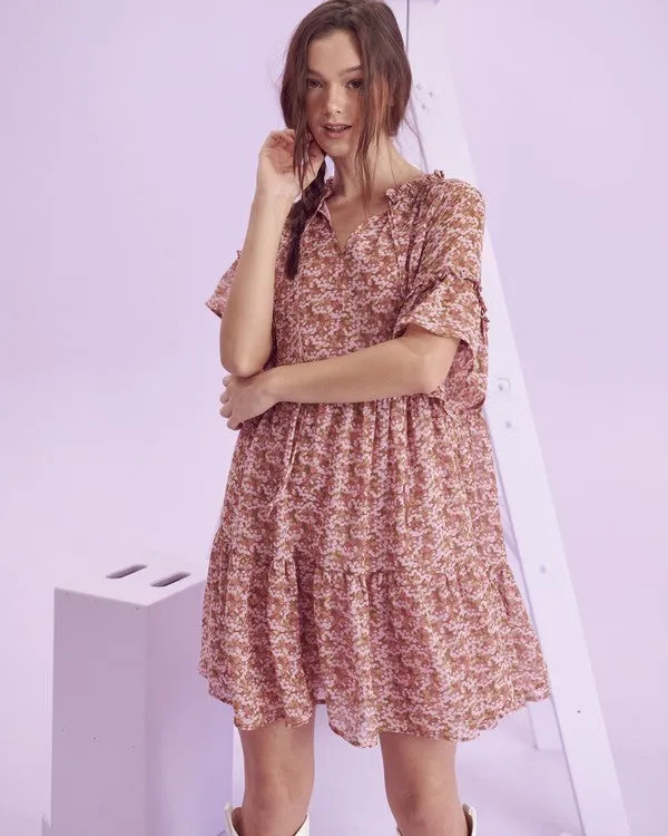 Jade By Jane Floral print v-neck mini dress