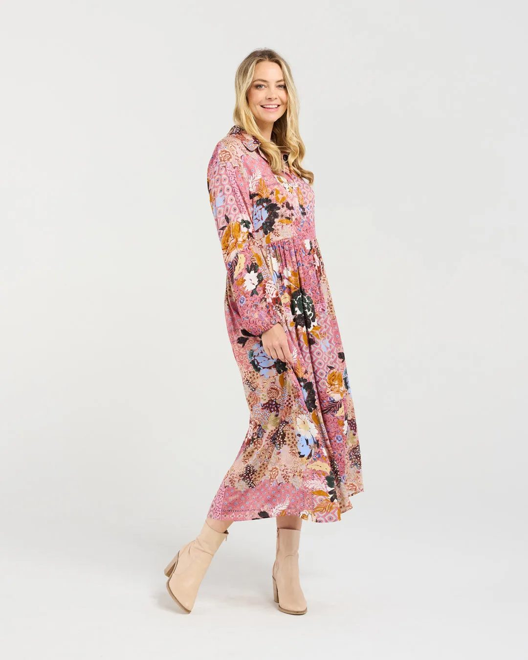 Jane Button Placket Dress