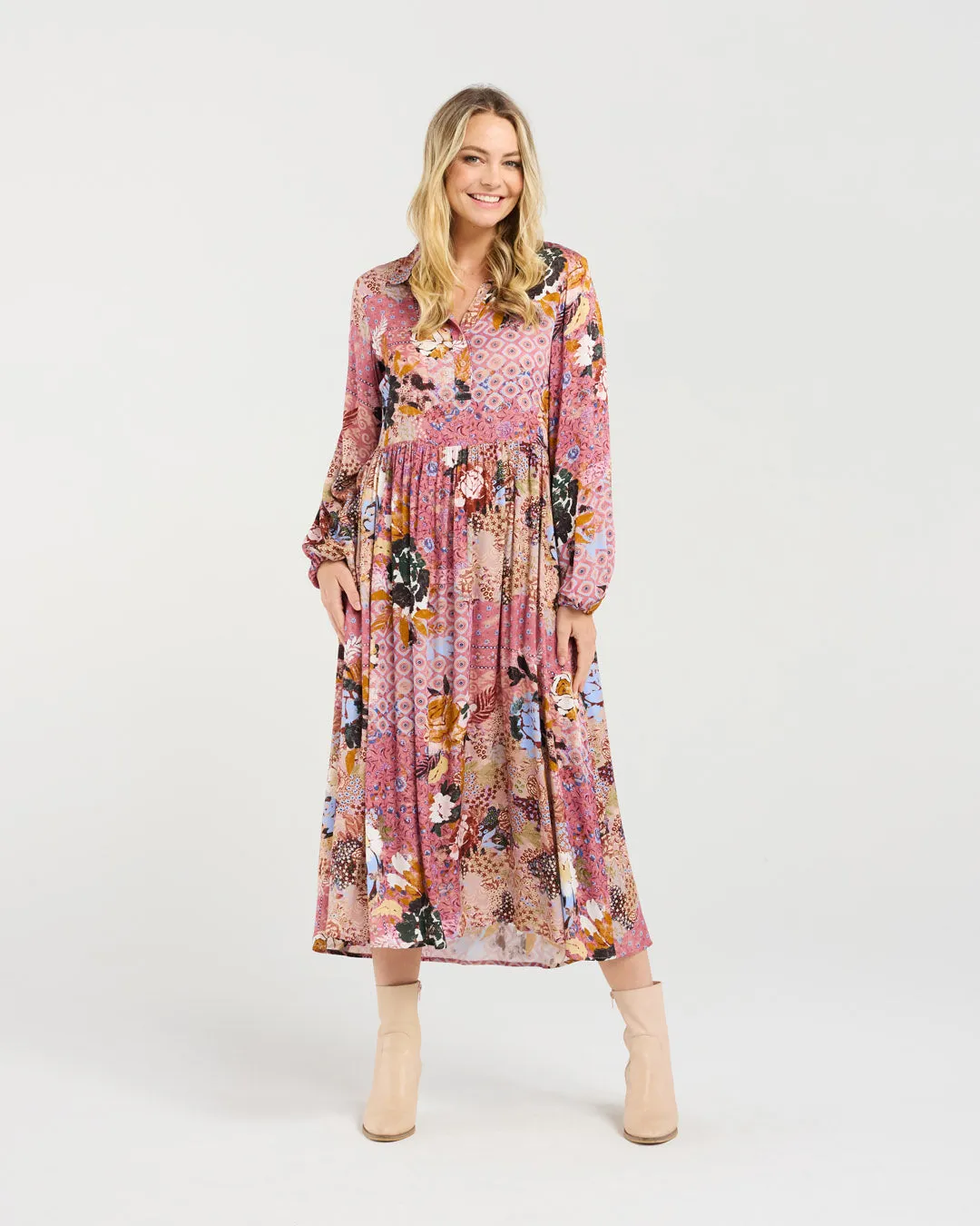 Jane Button Placket Dress