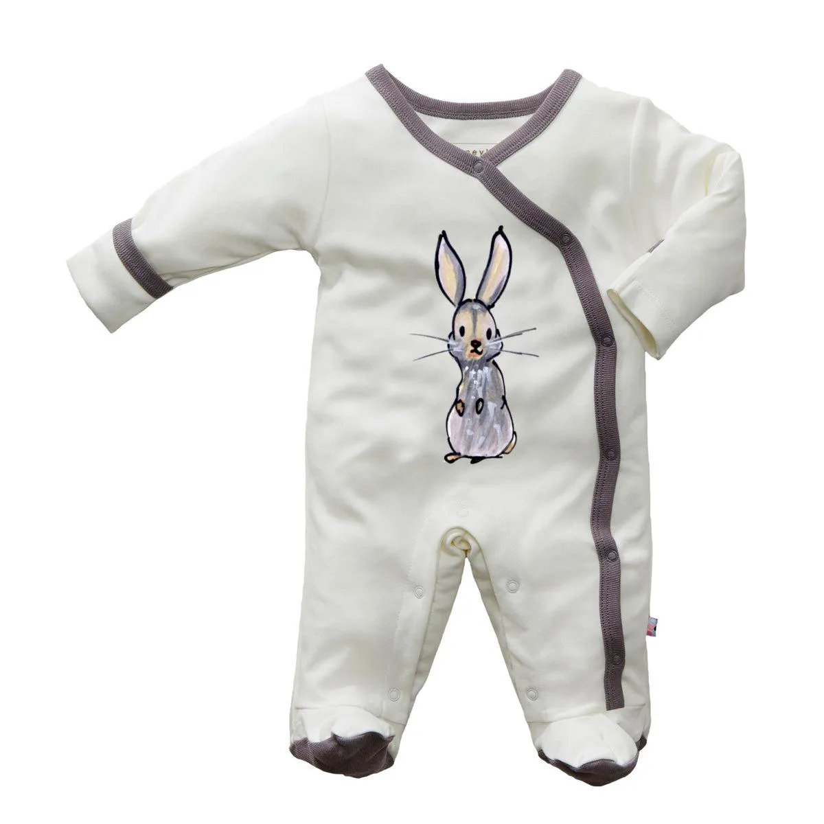 Jane Goodall Animal Print Footie - Rabbit, Thunder