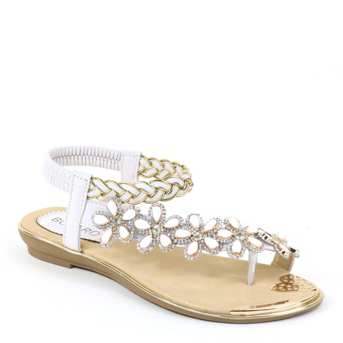 Jessie - Embellished Gold Lining Sandal