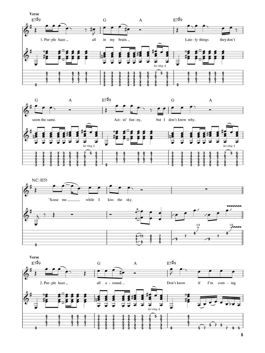 Jimi Hendrix Experience - Smash Hits Guitar Play-Along