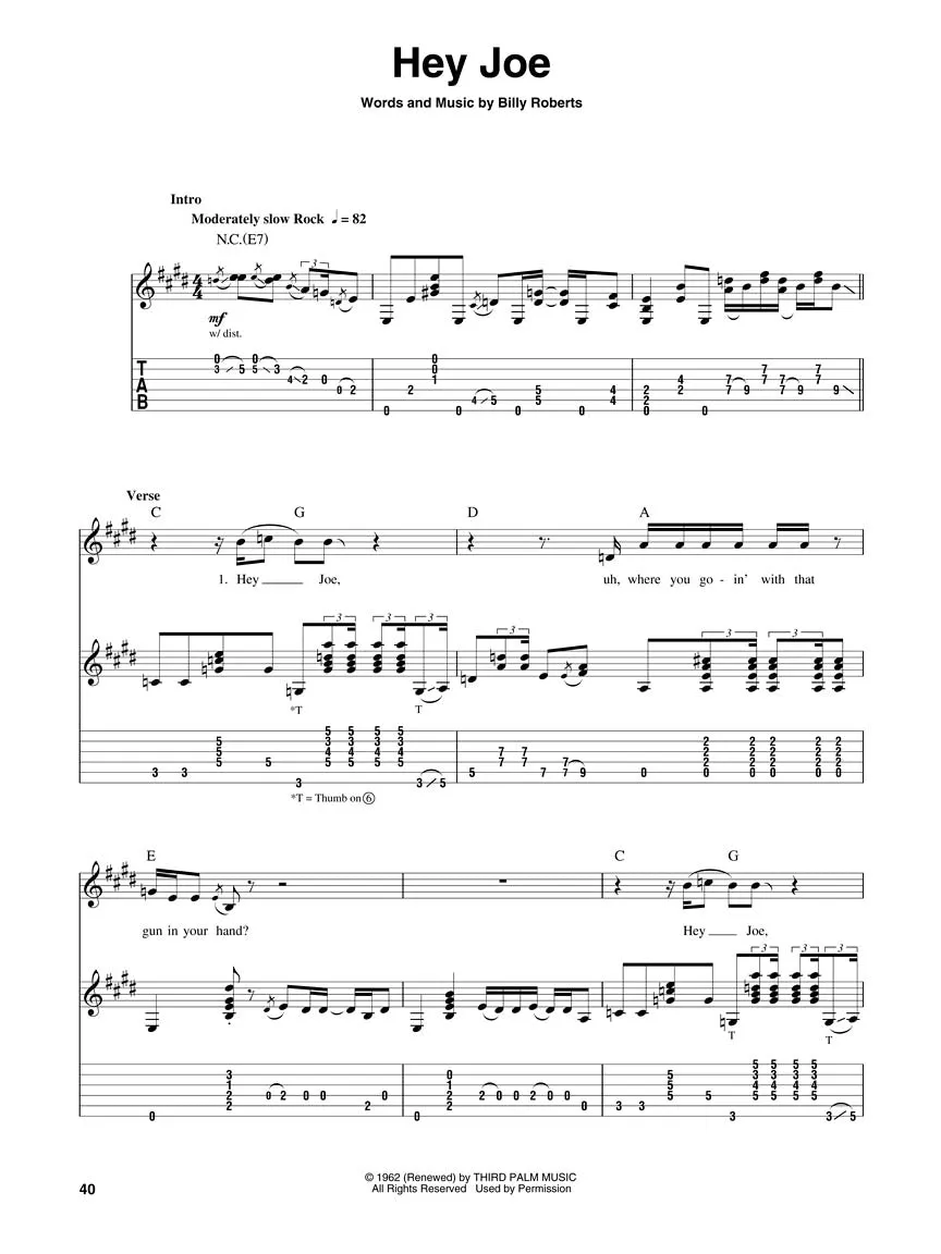 Jimi Hendrix Experience - Smash Hits Guitar Play-Along
