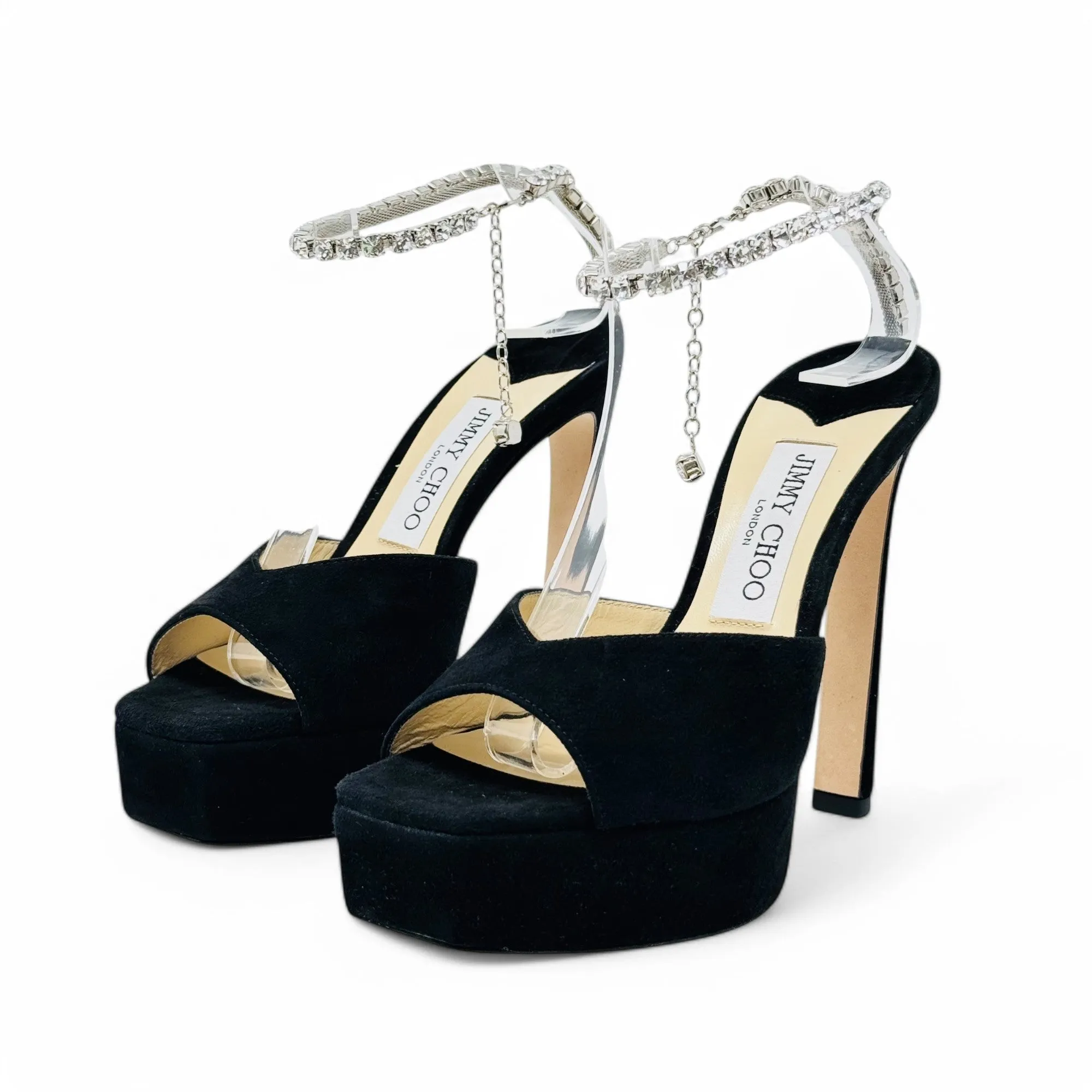 Jimmy Choo Black Saeda Sandals 36