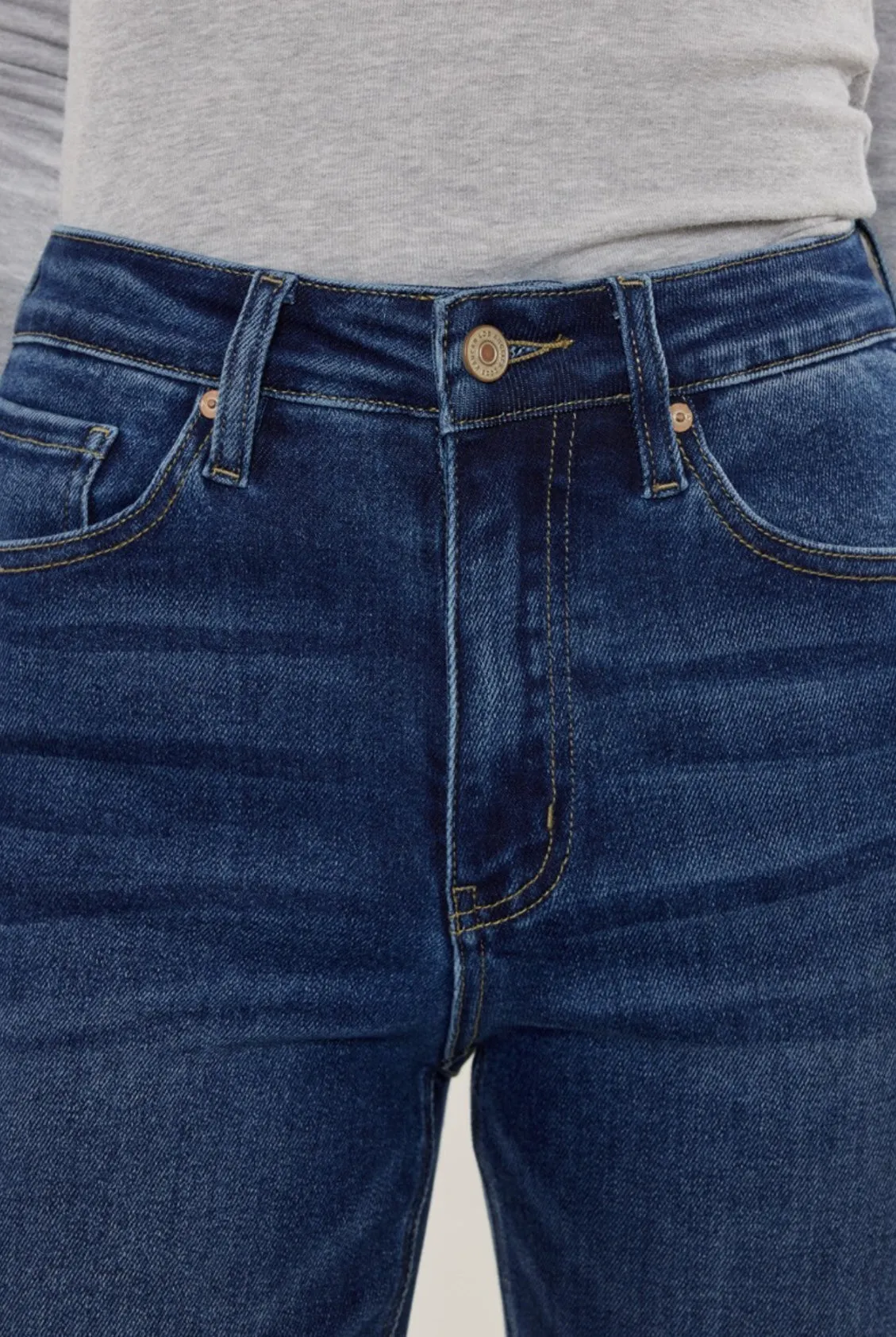 Kacey HR Slim Straight Denim