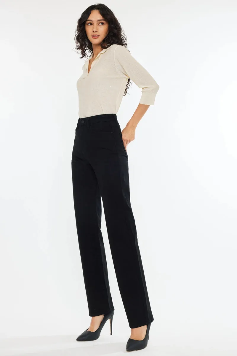 Kancan HighRise True Straight Denim Black Jean