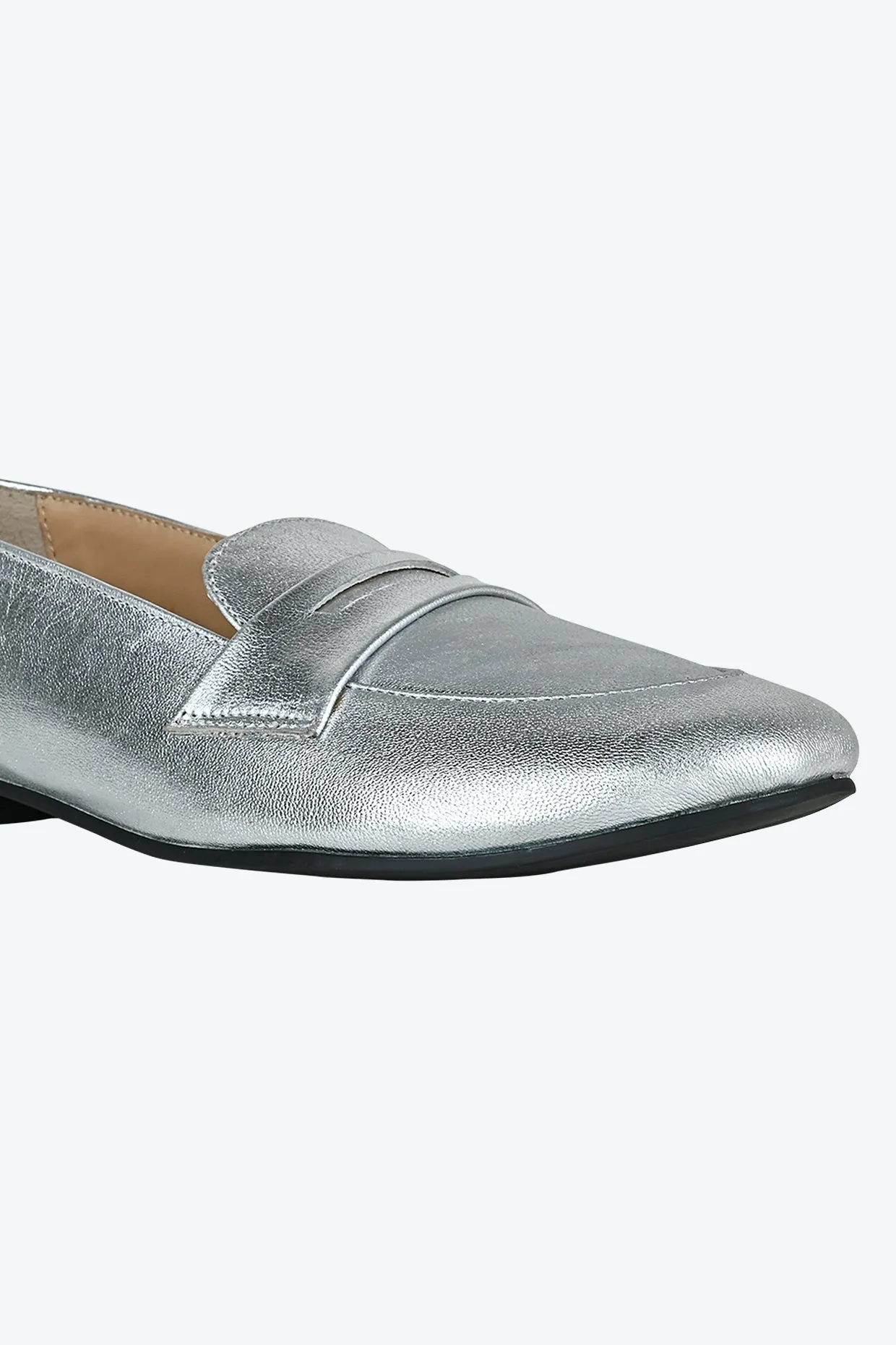 Kate Silver Loafers For Women