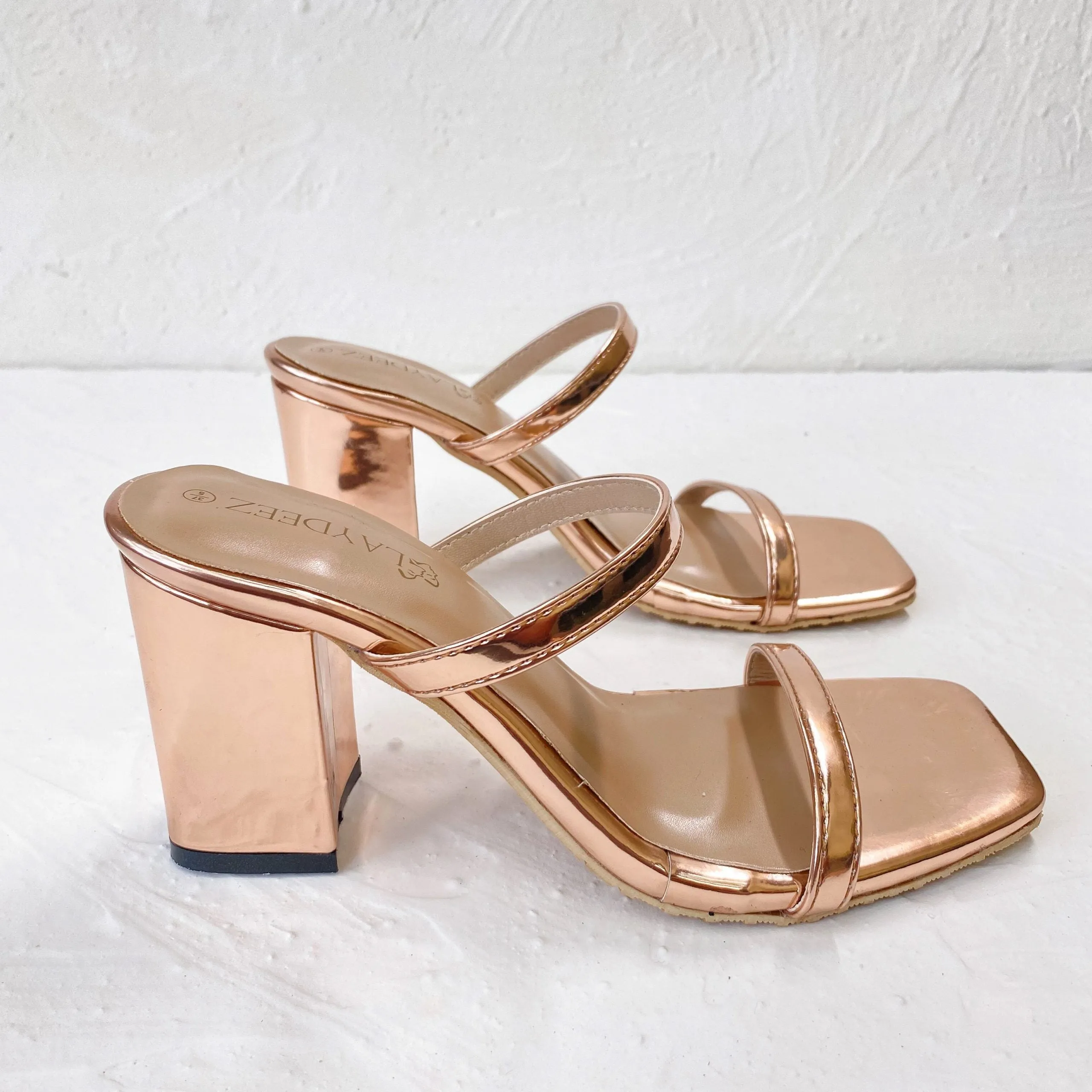 Katya Two Strap Block Heels