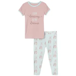 KicKee Pants S/S Graphic Tee Pajama Set - Fresh Air Ballet