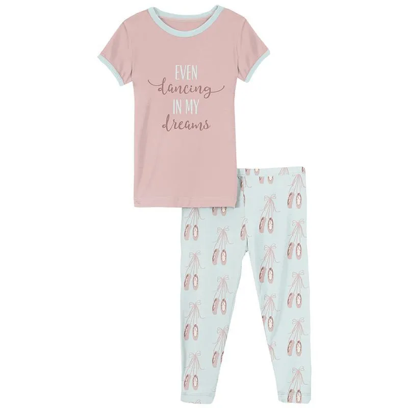 KicKee Pants S/S Graphic Tee Pajama Set - Fresh Air Ballet