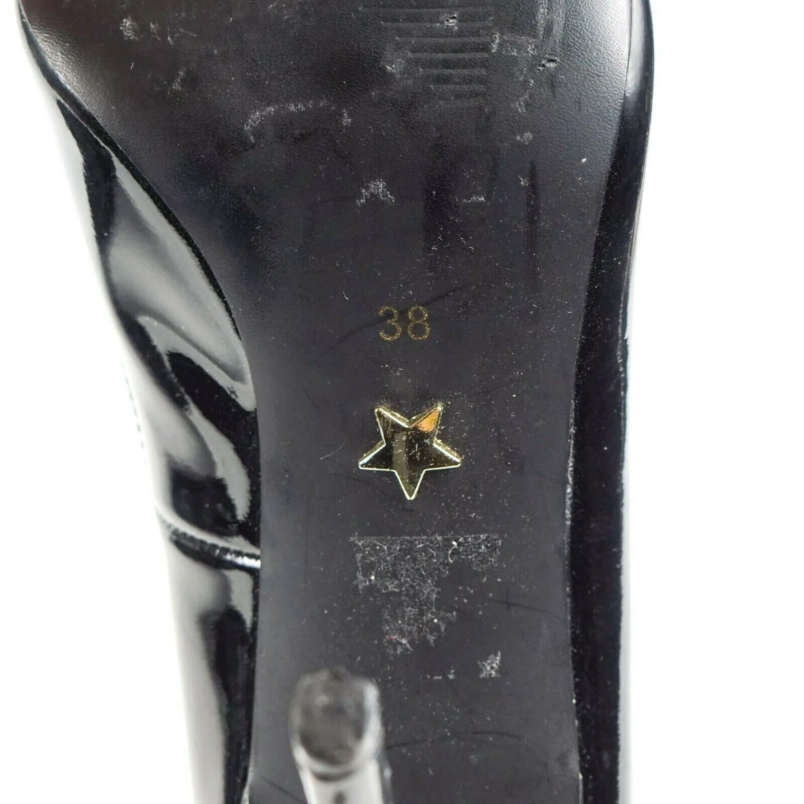 Kurt Geiger Heels KG Black Patent Leather Pointed Toe 38 - US 8