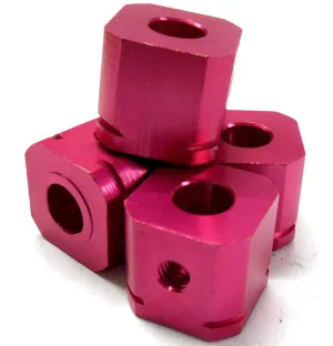 L11050 1/5 Scale 18mm x 17mm Drive Square Gearbox Hub Aluminium Alloy Pink x 4