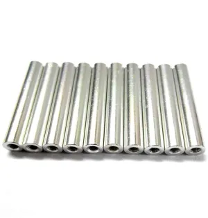 L11303 1/10 Gearbox Connector Support Pole Column x10 Silver Alloy M6 35mm