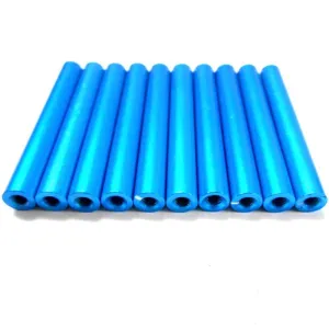 L11304 1/10 Gearbox Connector Support Pole Column x10 Blue Alloy M6 46mm