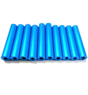 L11305 1/10 Gearbox Connector Support Pole Column x10 Blue Alloy M6 33mm