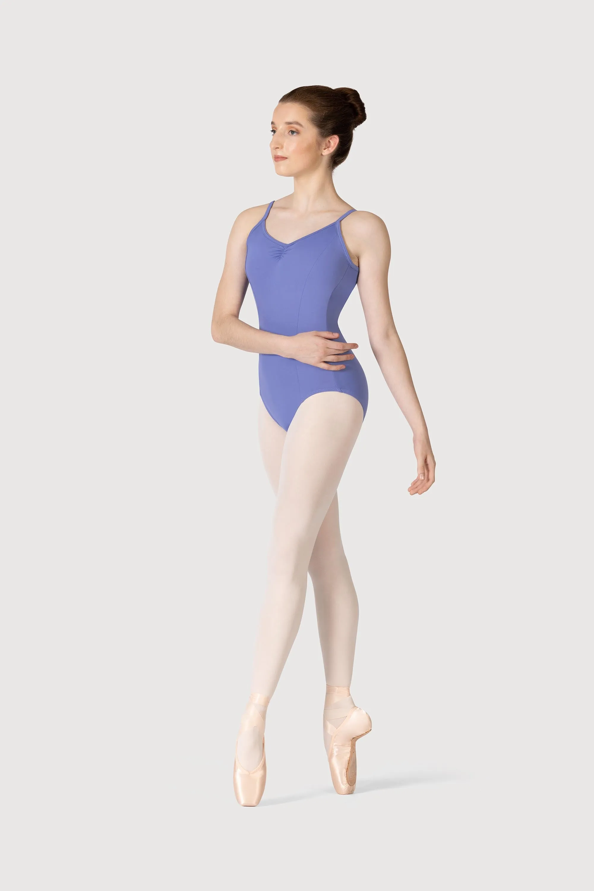 L3835SB - Bloch Microlux™ Cherie Princess Cami Gathered Front & Back Leotard
