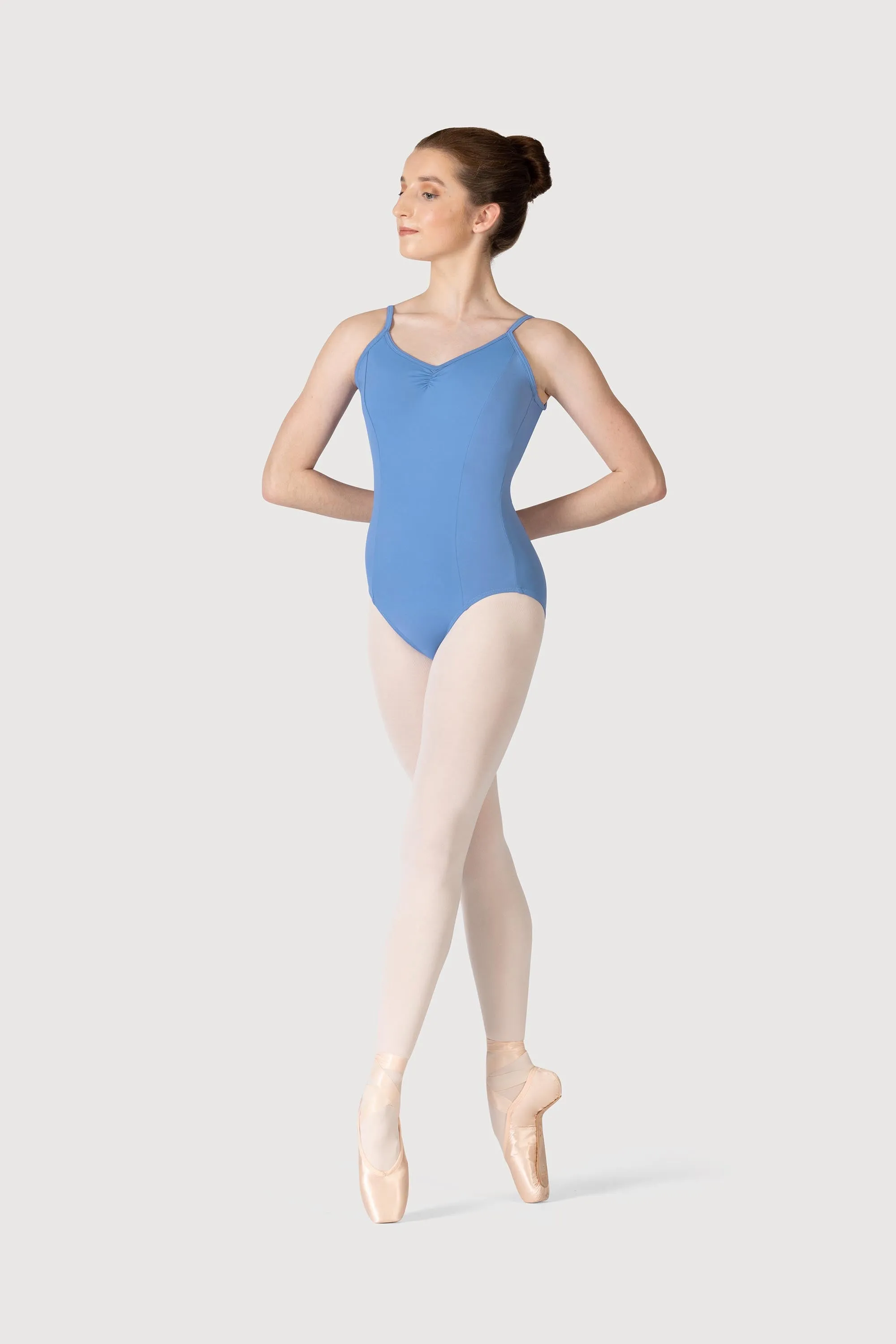 L3835SB - Bloch Microlux™ Cherie Princess Cami Gathered Front & Back Leotard