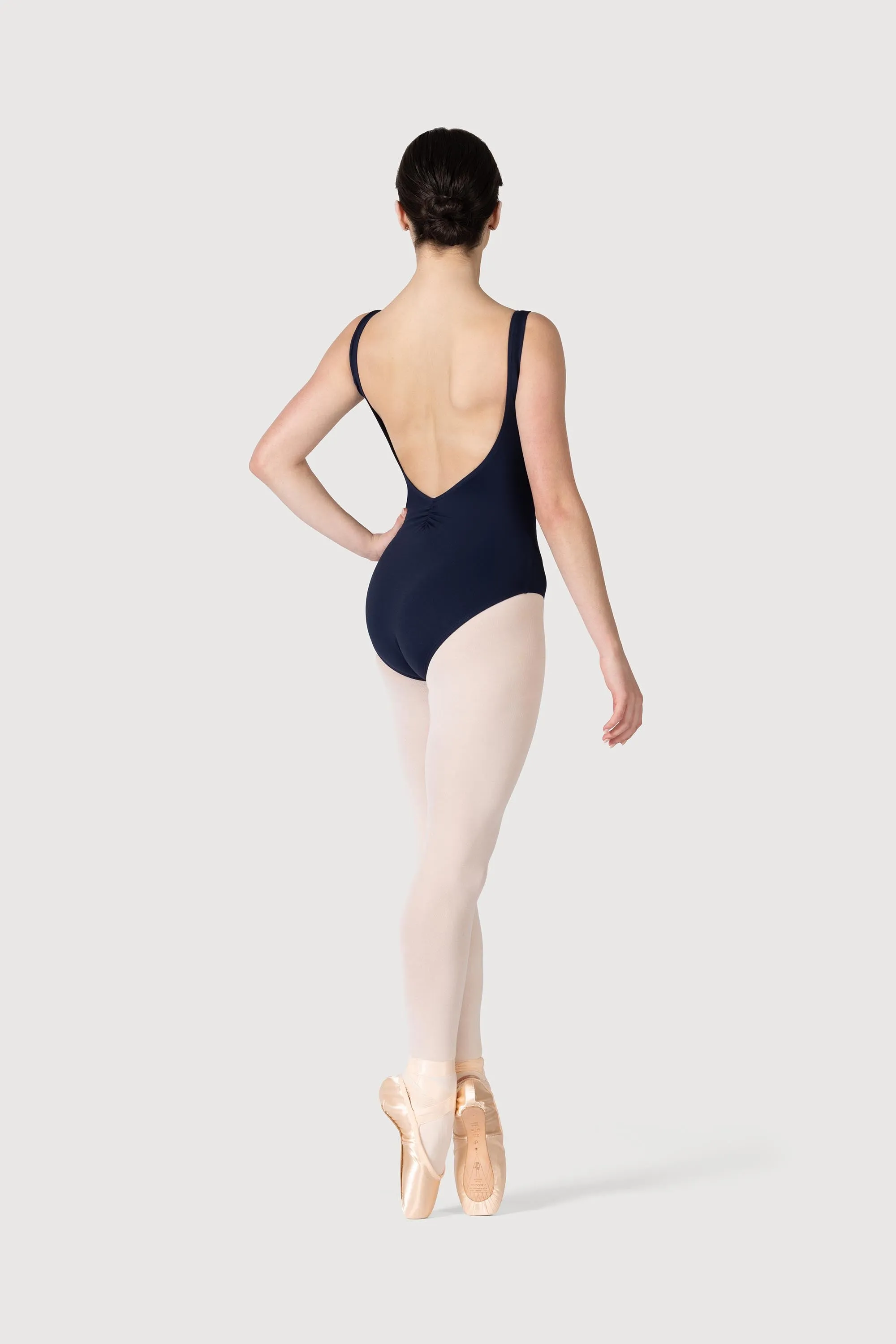 L3866SB - Bloch Microlux™ Gayleena Empire Gathered Front Wide Strap Leotard