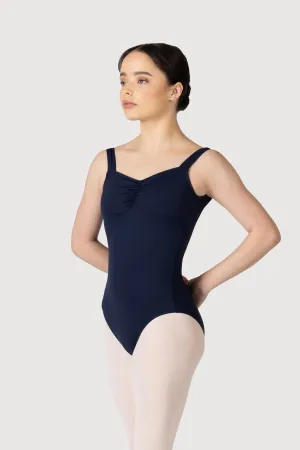 L3866SB - Bloch Microlux™ Gayleena Empire Gathered Front Wide Strap Leotard