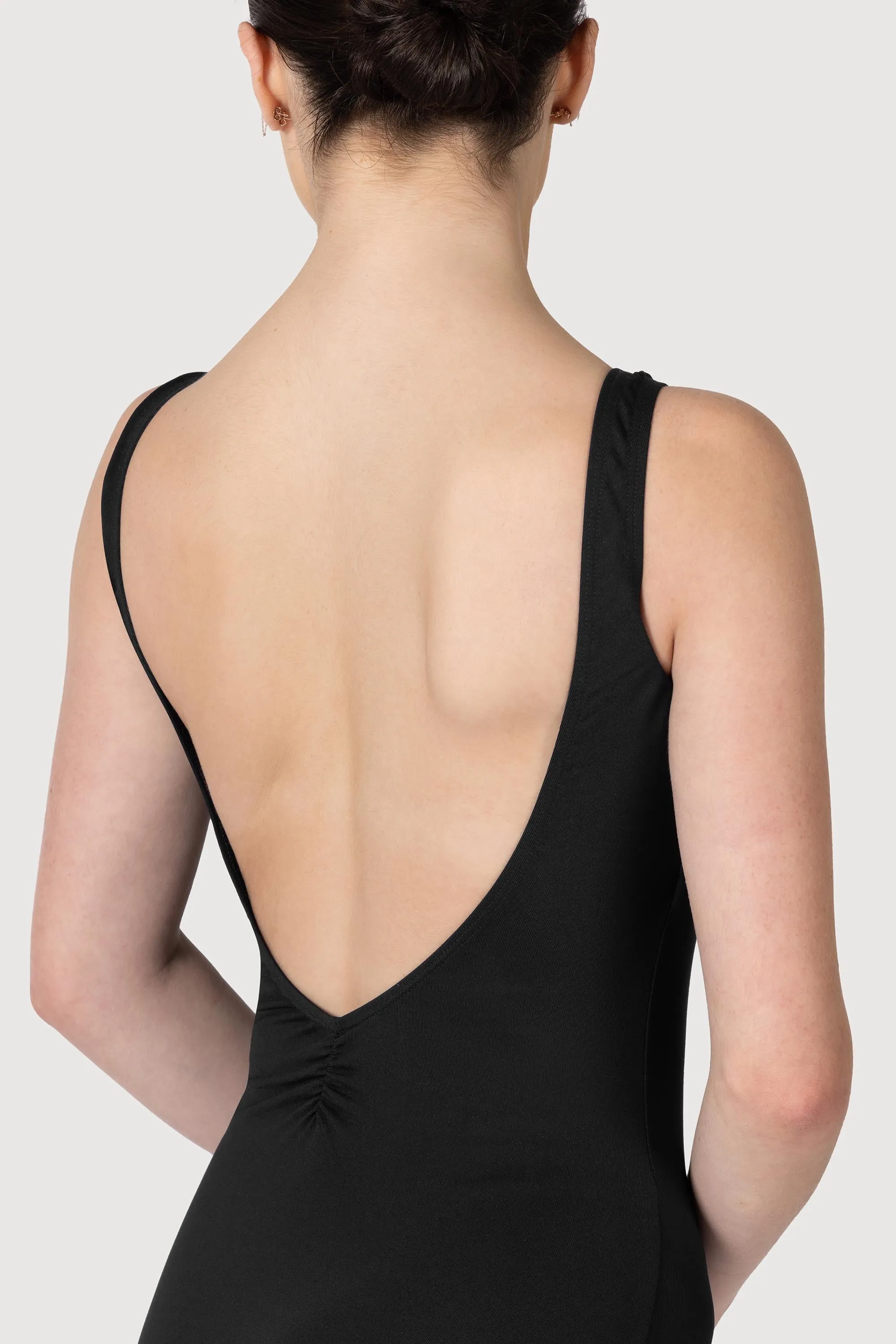 L3866SB - Bloch Microlux™ Gayleena Empire Gathered Front Wide Strap Leotard