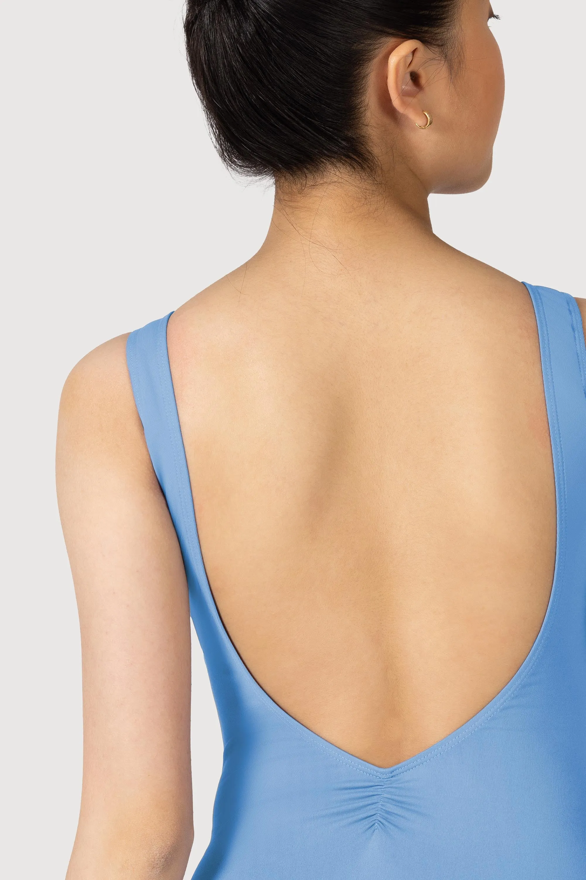 L3866SB - Bloch Microlux™ Gayleena Empire Gathered Front Wide Strap Leotard