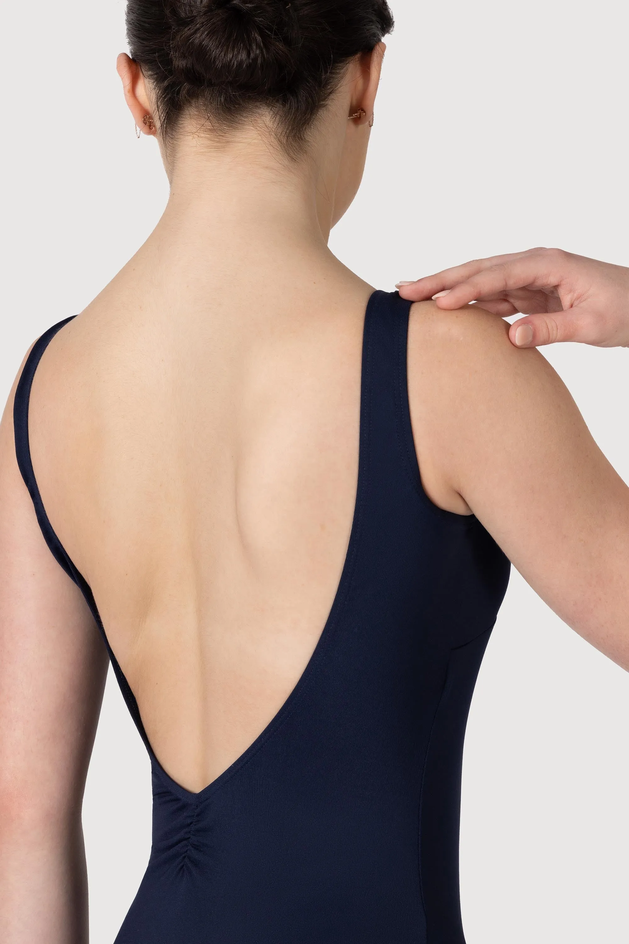 L3866SB - Bloch Microlux™ Gayleena Empire Gathered Front Wide Strap Leotard