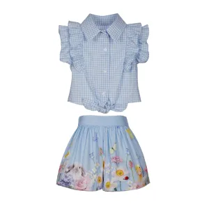 LAPIN HOUSE - Gingham Rabbit Short Set