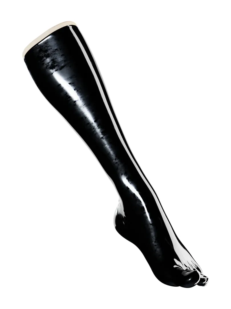 Latex Knee High Toe Socks