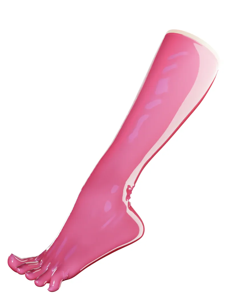 Latex Knee High Toe Socks