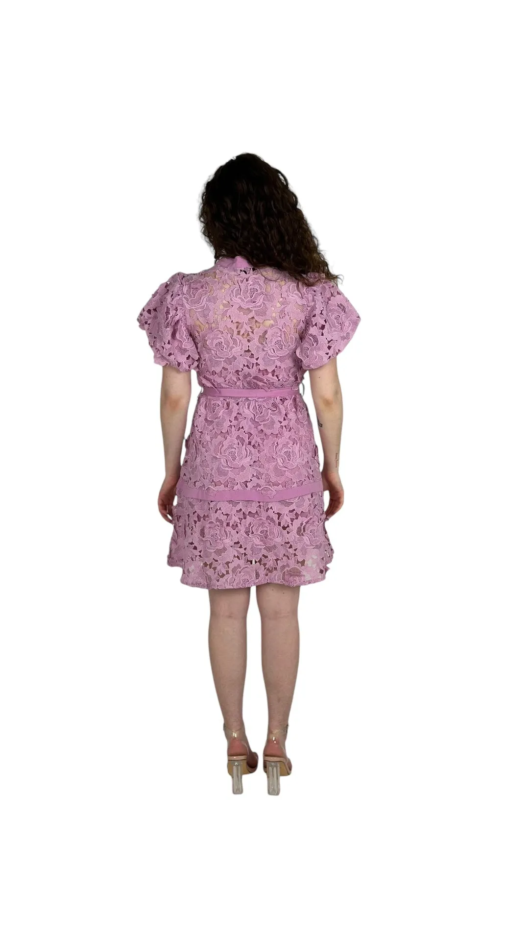 Lavender Flower Midi Dress