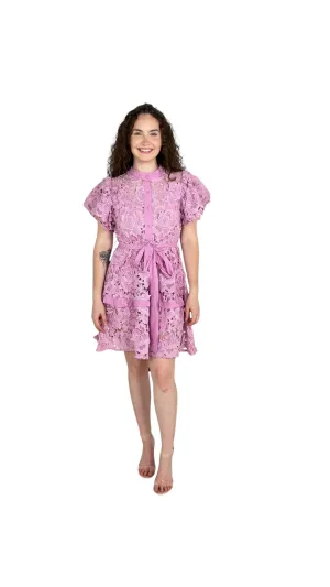 Lavender Flower Midi Dress