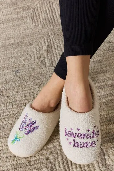 Lavender Haze Plush Slippers