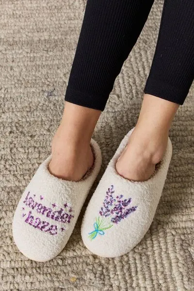Lavender Haze Plush Slippers