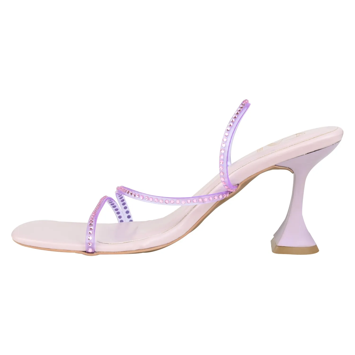 Lilac Diamond Strap Heels