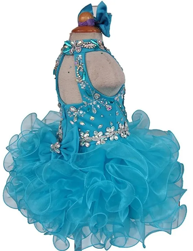 Little Princess/Baby/ Child Glitz Cupcake Pageant Dress with Hair Bow