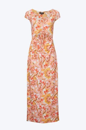 LIZETTE CUTOUT SLINKY KNIT MAXI DRESS