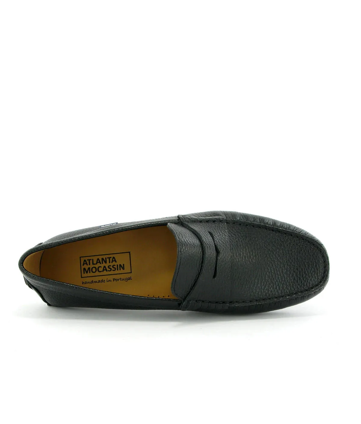 Loafers City - pele gravada preta