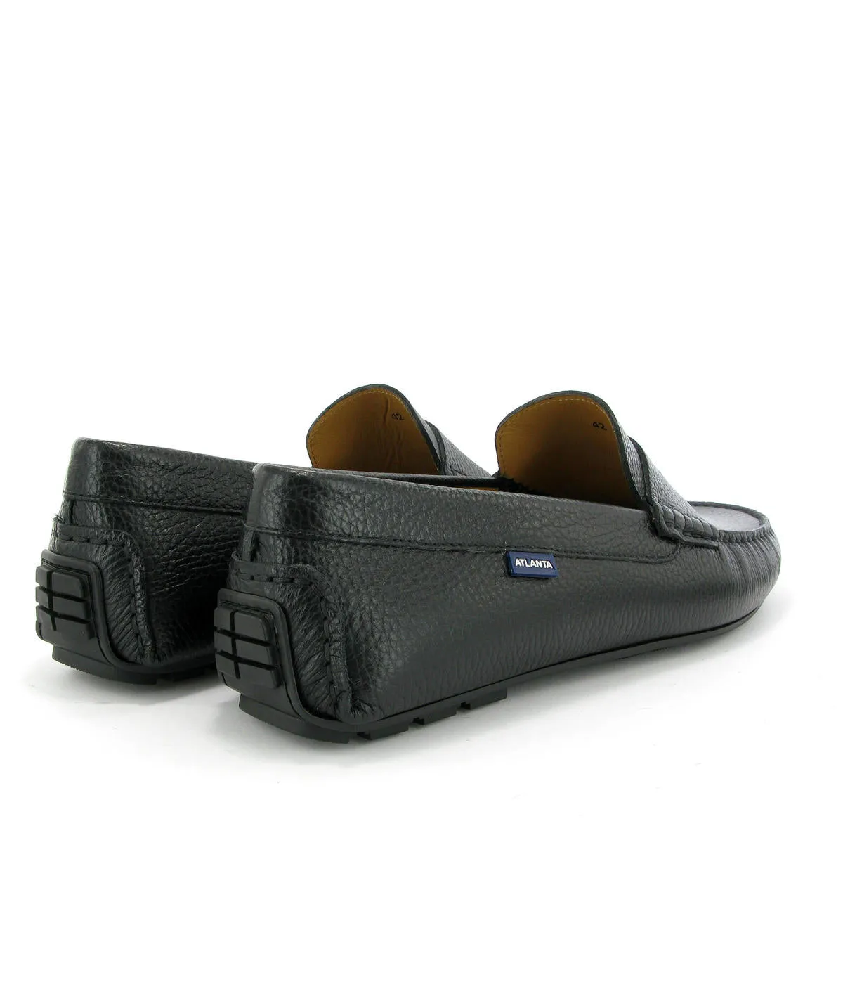 Loafers City - pele gravada preta